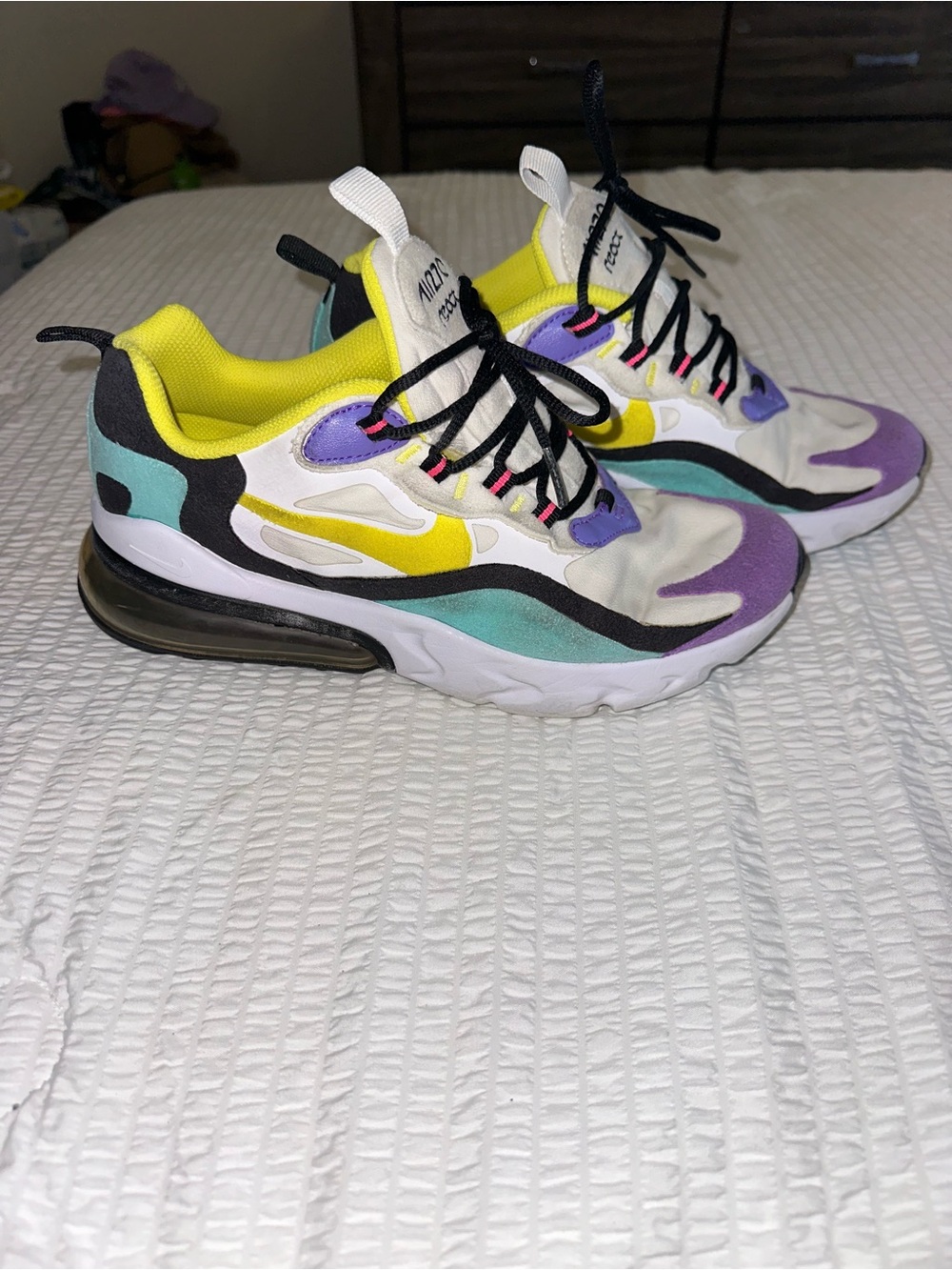 Nike Multicolor Yellow, Purple & Teal Athletic Sneakers